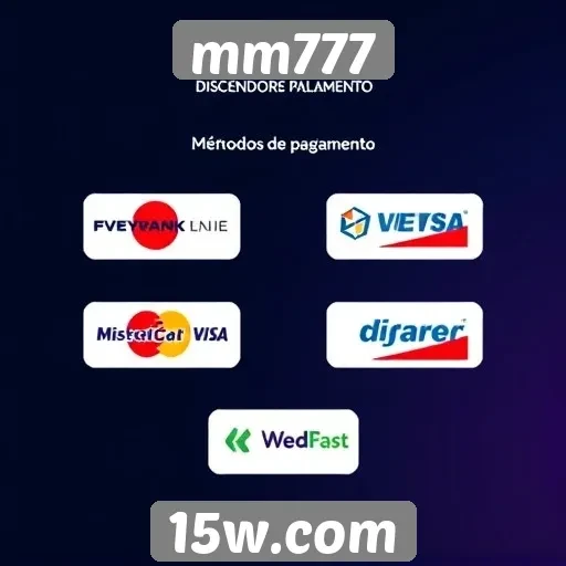 Métodos de pagamento disponíveis no mm777